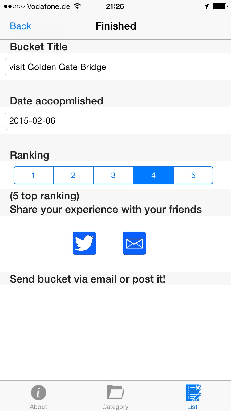 bucket ranking